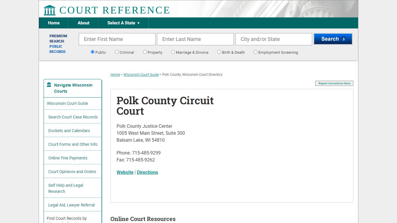 Polk County Circuit Court - Court Records Directory